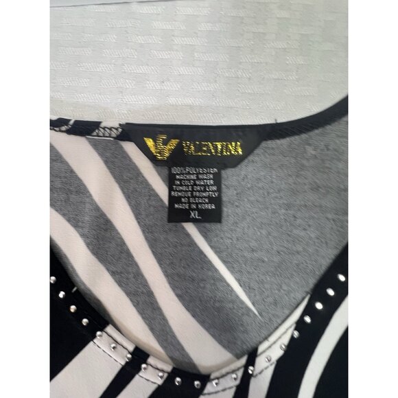 Valencia Rose Blouse 3/4 Sleeve  Women’s Size XL Bling pullover - Picture 8 of 9